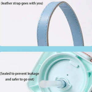 Cartoon Tritan Straw Water Bottle 800ml - All-In-One Store