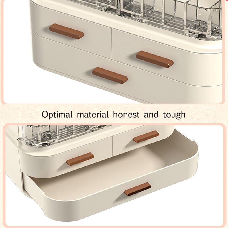 Classy Cosmetic Organizer With Mirror (Without LED) - All-In-One Store