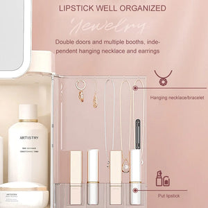 Classy Cosmetic Organizer With Mirror (Without LED) - All-In-One Store