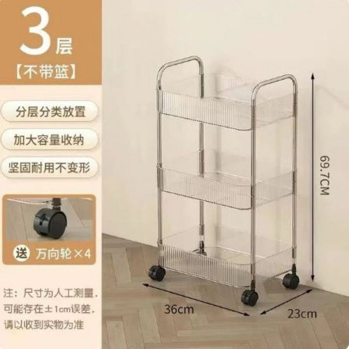 Clear Acrylic Smart Trolley - All-In-One Store