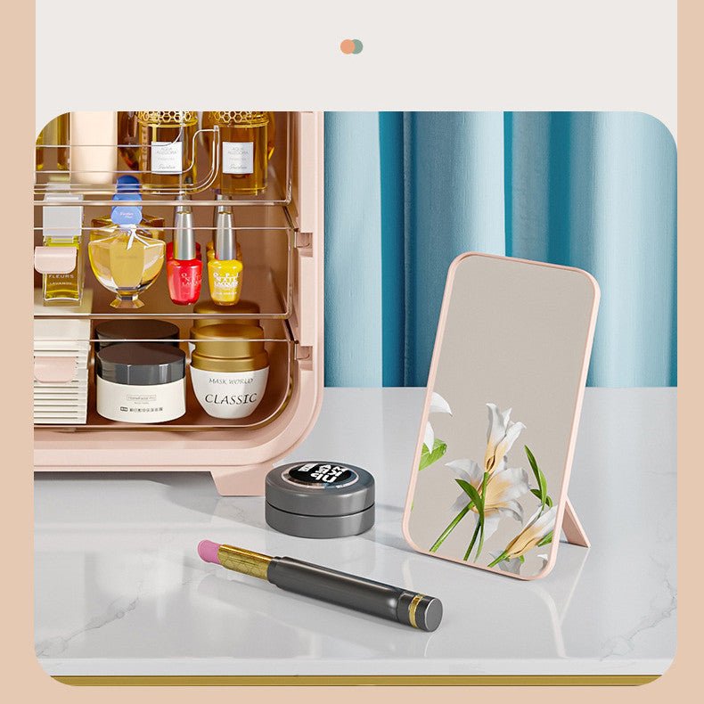 Clear View Cosmetic Organizer With Mirror & LED - All-In-One Store