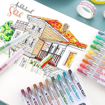 Coloring Gel Ink Pen - Pack Of 9 - All-In-One Store