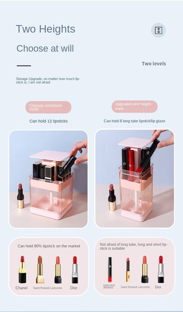 Compression Lift Lipstick Storage Box - All-In-One Store