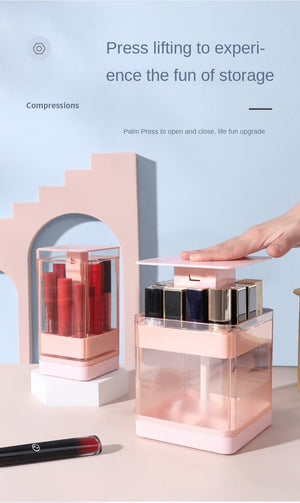 Compression Lift Lipstick Storage Box - All-In-One Store