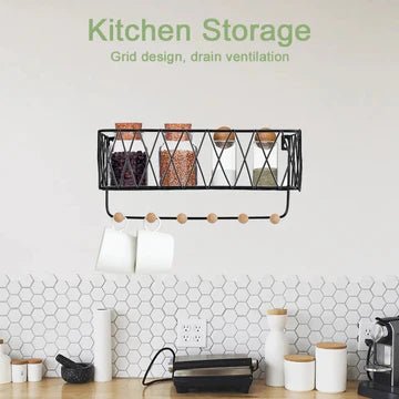 Criss-Cross Wall Utility Shelf - All-In-One Store