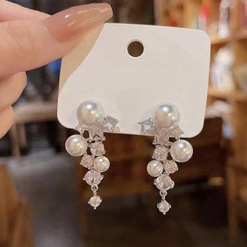 Crystal Pearl Drop Earrings - All-In-One Store