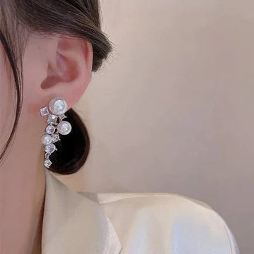 Crystal Pearl Drop Earrings - All-In-One Store