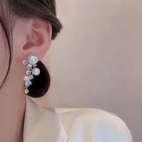 Crystal Pearl Drop Earrings - All-In-One Store