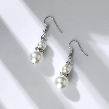 Crystal Pearls Necklace With Earrings & Bracelet - All-In-One Store