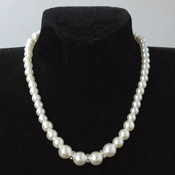 Crystal Pearls Necklace With Earrings & Bracelet - All-In-One Store