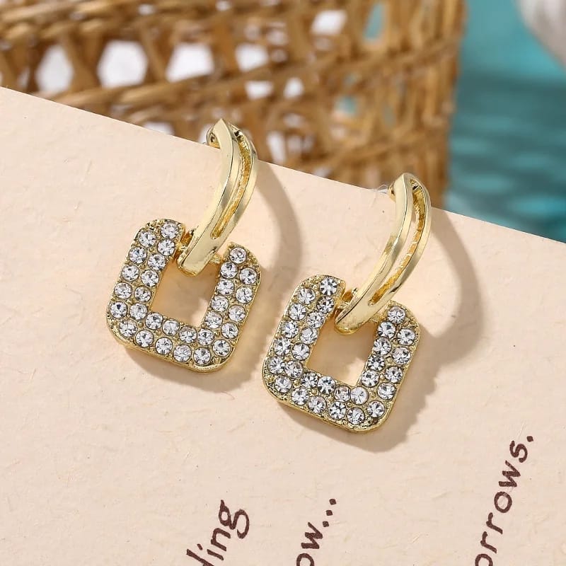 Crystal Square Earrings - All-In-One Store