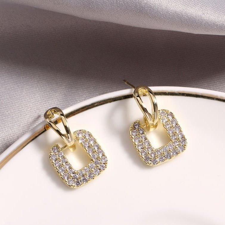 Crystal Square Earrings - All-In-One Store