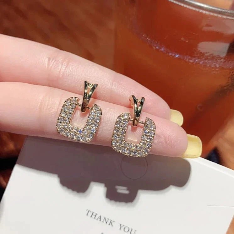 Crystal Square Earrings - All-In-One Store