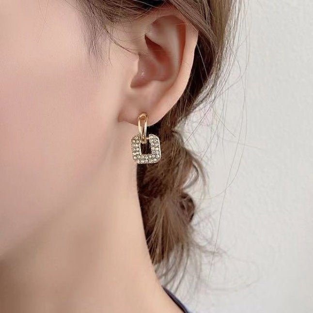 Crystal Square Earrings - All-In-One Store