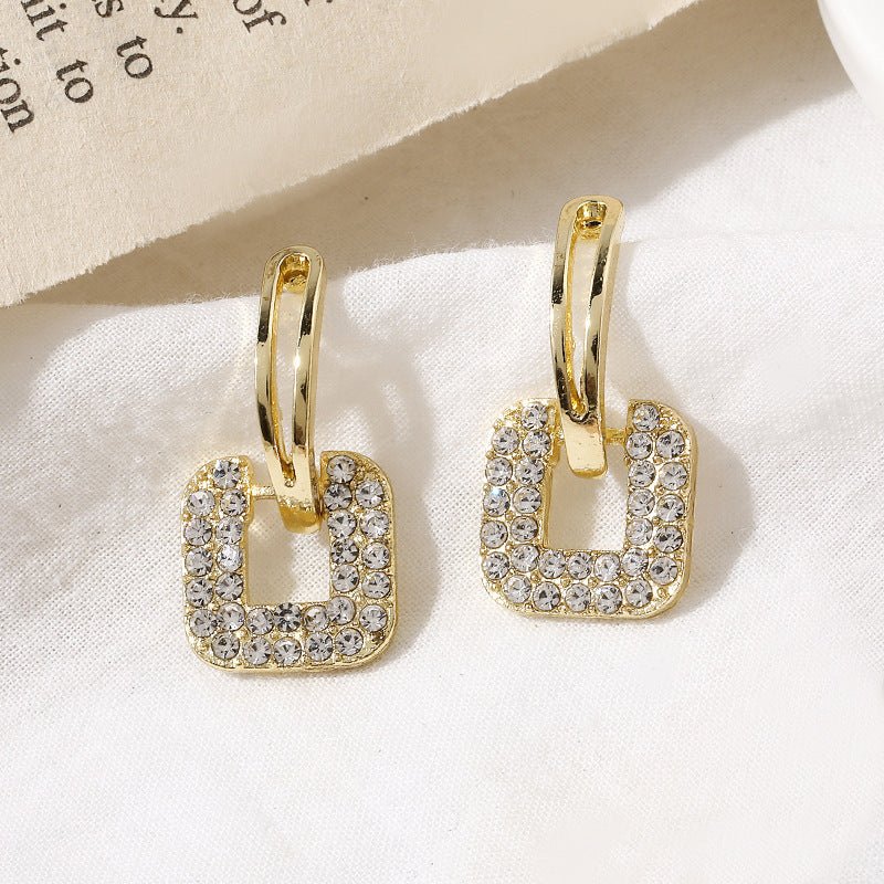 Crystal Square Earrings - All-In-One Store