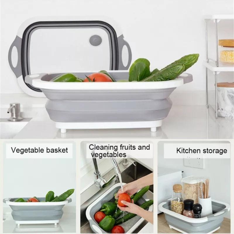 Cutting Board With Vegetable Washer - All-In-One Store
