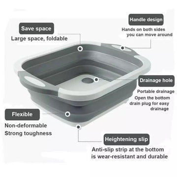 Cutting Board With Vegetable Washer - All-In-One Store