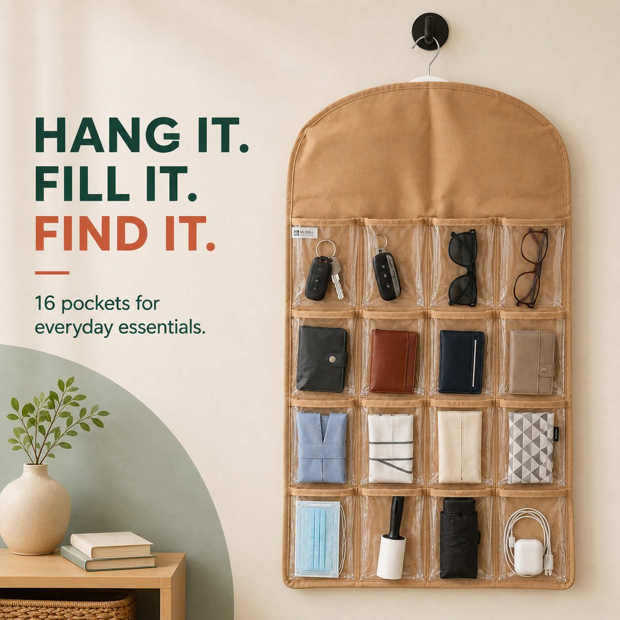 16-Pocket Clear-View Hanging Organizer by Matrix