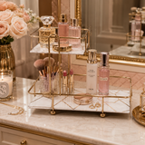 SquaRectangle 2-Tier Golden Vanity Stand by Matrix