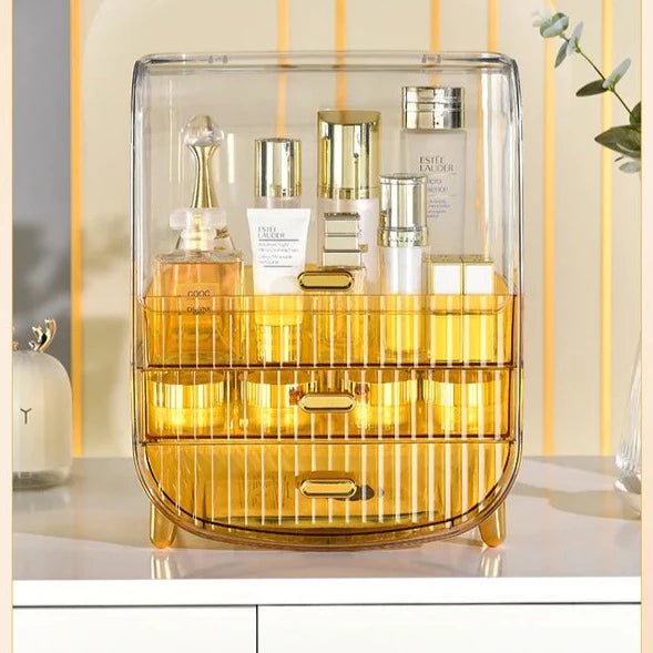 Desktop Transparent Cosmetic Storage Box - All-In-One Store