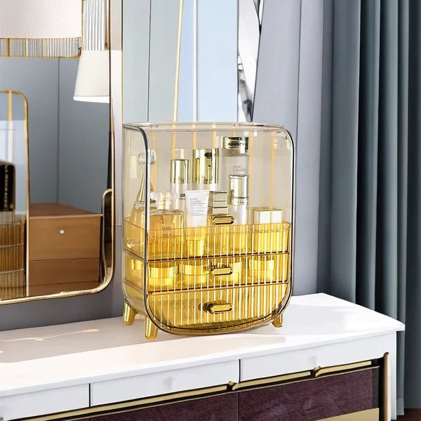 Desktop Transparent Cosmetic Storage Box - All-In-One Store