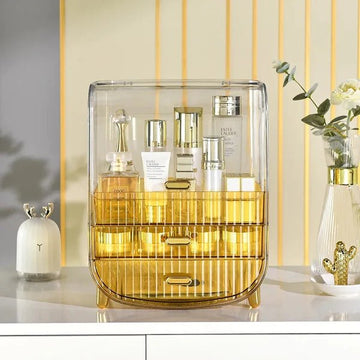 Desktop Transparent Cosmetic Storage Box - All-In-One Store