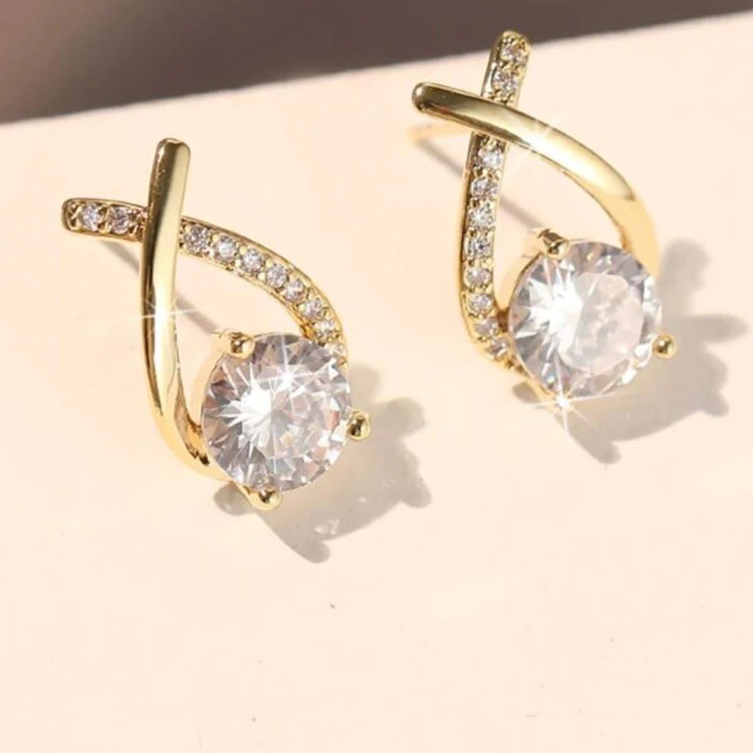 Diamond Cross Earrings - All-In-One Store