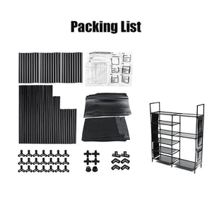 Double Row Shoe Rack With Side Pocket - All-In-One Store