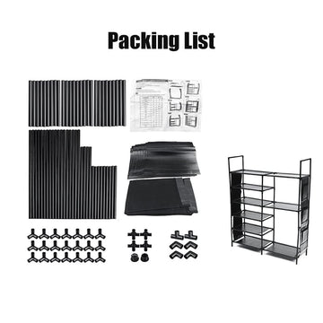 Double Row Shoe Rack With Side Pocket - All-In-One Store