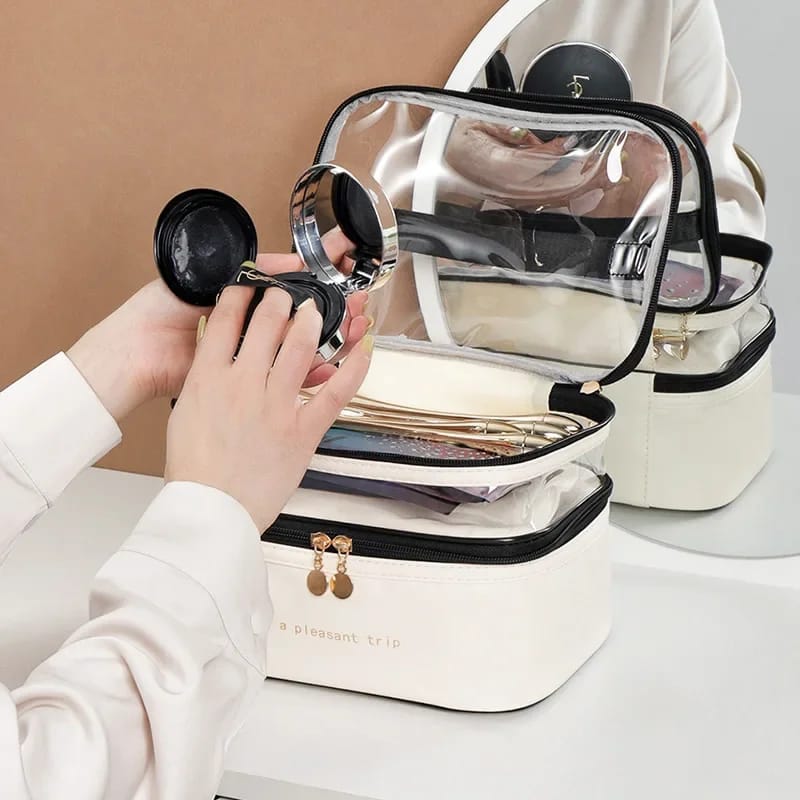 Dual Compartment cosmetic bag - All-In-One Store
