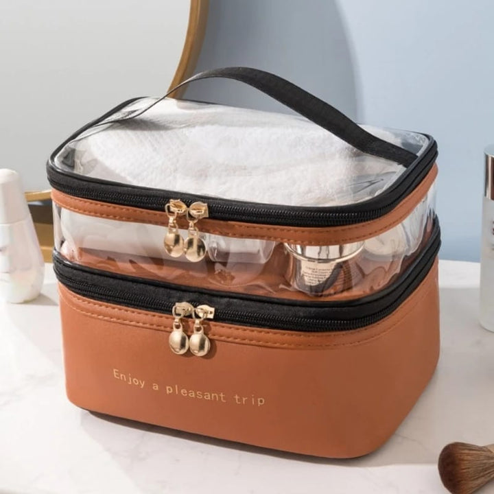 Dual Compartment cosmetic bag - All-In-One Store