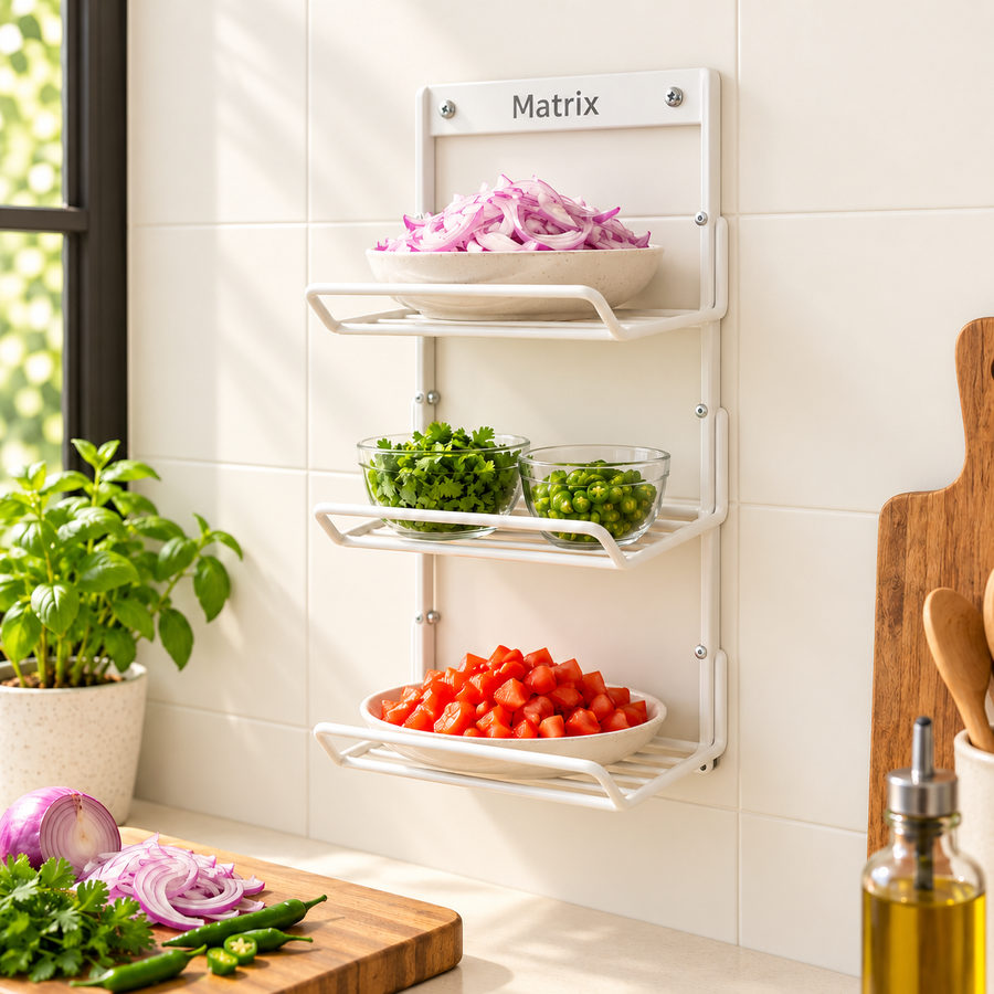 3-Tier Foldable Kitchen Prep Rack by Matrix