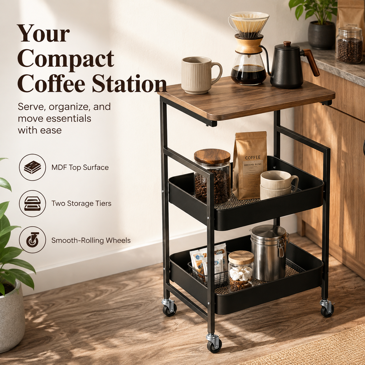 Serve & Store Rolling Cart by Matrix