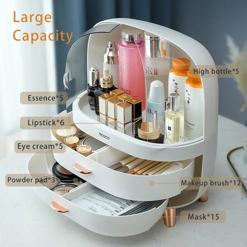 Ecoco Multi Compartments Cosmetic Organizer 2 - All-In-One Store