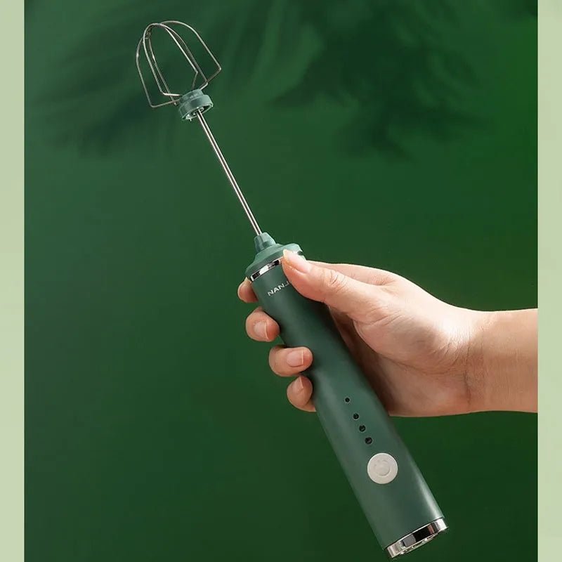 Electric Milk Frother Egg Beater Rechargeable - All-In-One Store