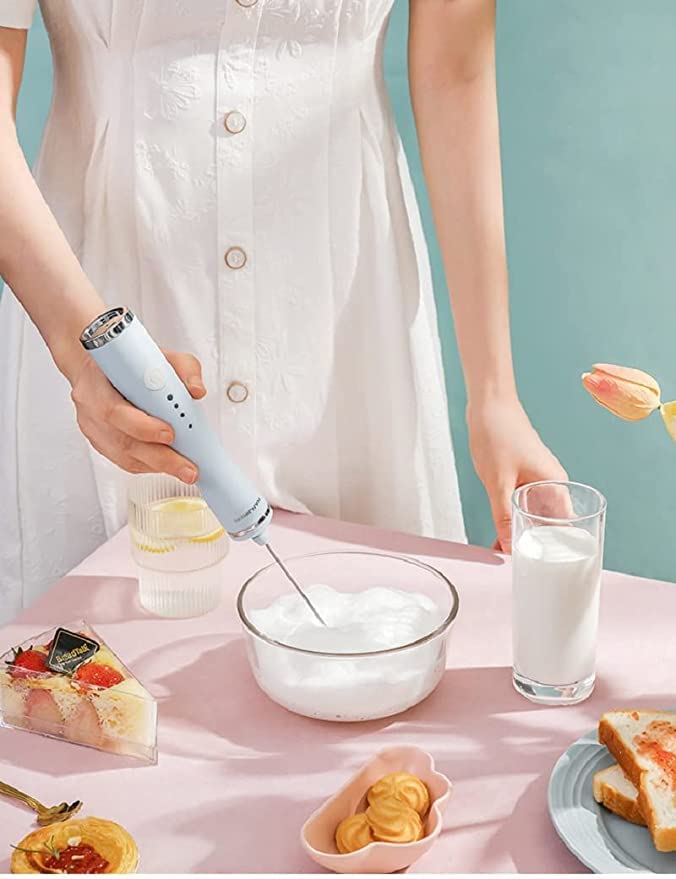 Electric Milk Frother Egg Beater Rechargeable - All-In-One Store