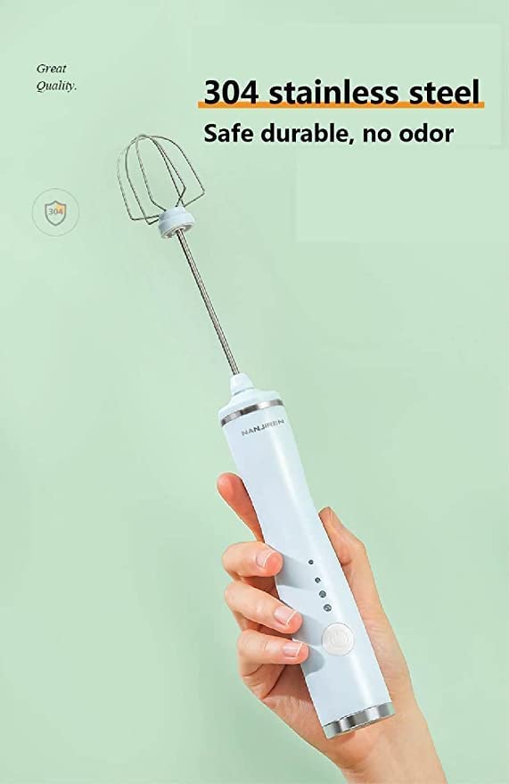 Electric Milk Frother Egg Beater Rechargeable - All-In-One Store