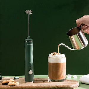 Electric Milk Frother Egg Beater Rechargeable - All-In-One Store