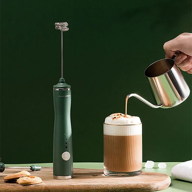 Electric Milk Frother Egg Beater Rechargeable - All-In-One Store