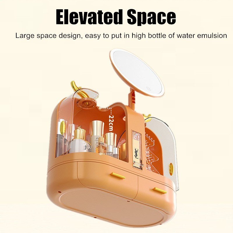 Elegant Makeup Organizer With LED Mirror - All-In-One Store