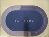 "Elegant super absorbent bathroom mat" OVAL