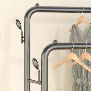 Floor-Standing Cloth Rack With Wheels - All-In-One Store