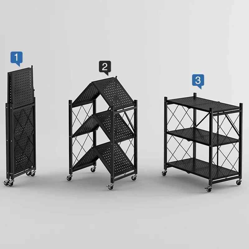 Foldable Kitchen Trolley - All-In-One Store