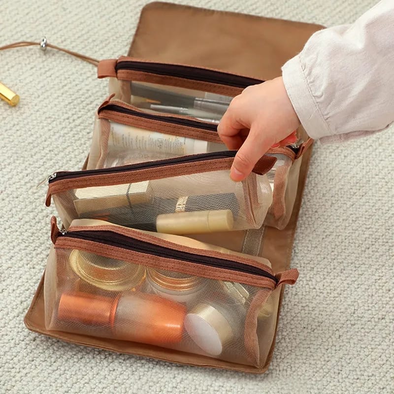 Foldable Makeup & Cosmetic Pouch - All-In-One Store