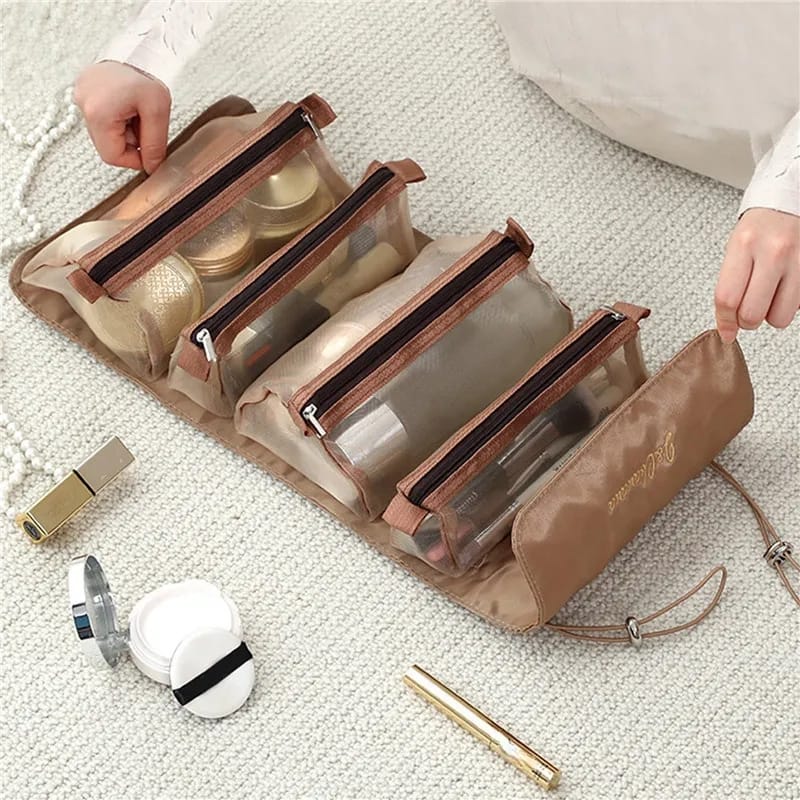 Foldable Makeup & Cosmetic Pouch - All-In-One Store