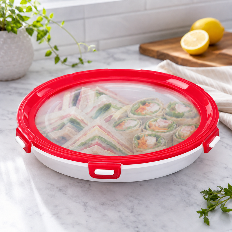 Food Preservation Tray | Stackable Storage Container with Stretch Seal Lid