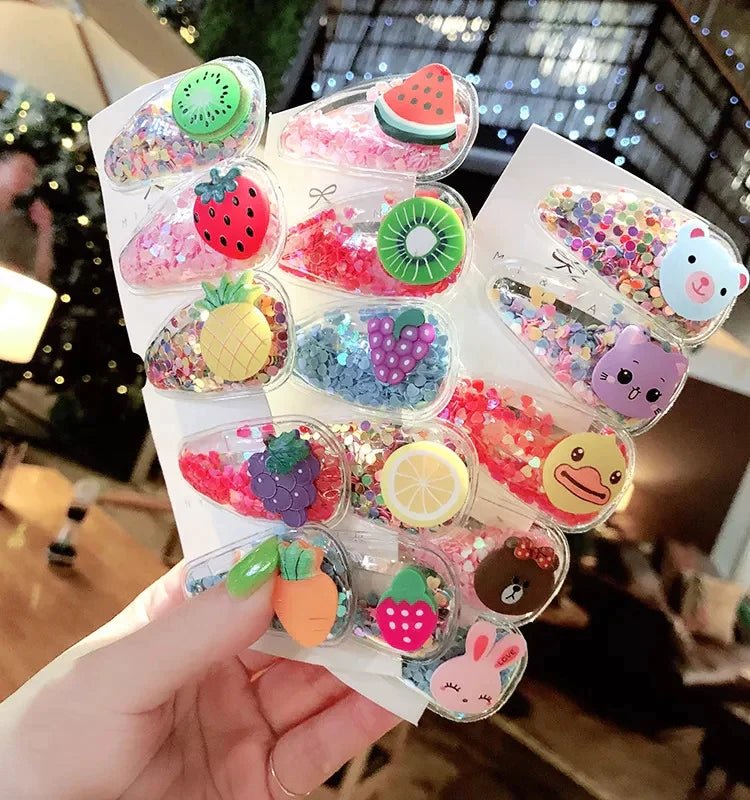 Glittering fun hair clips - All-In-One Store