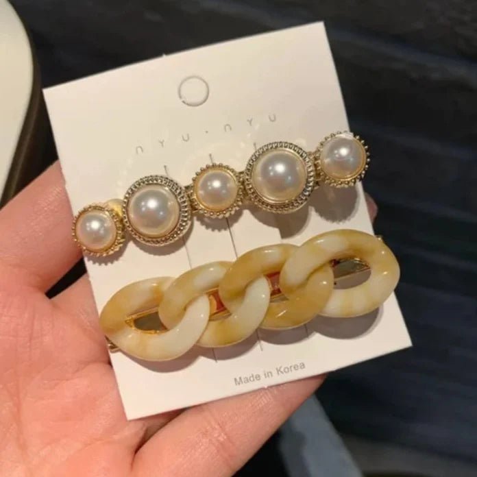 Handmade Korean Pearl Hairpins (Pack of 2) - All-In-One Store