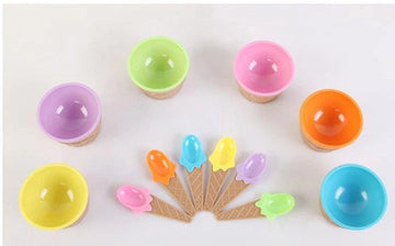 Ice Cream Bowl With Spoon Pack of 6 - All-In-One Store
