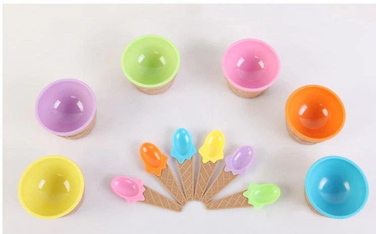 Ice Cream Bowl With Spoon Pack of 6 - All-In-One Store
